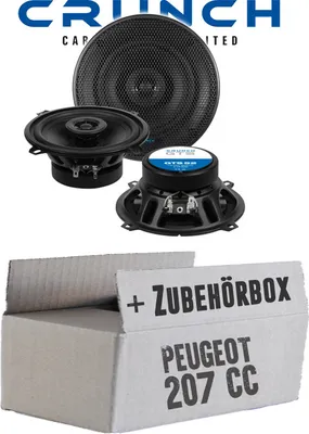 Produktbild von Lautsprecher Boxen Crunch GTS52 - 13cm 2-Wege Koax GTS 52 Auto Einbauzubehör - Einbauset passend für Peugeot 207 CC - justSOUND