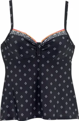 Produktbild von LASCANA Bügel-Tankini-Top Kimer schwarz-bedruckt Größe 54 Cup E