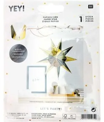 Produktbild von Papierstern, Gold Glänzend,Mix