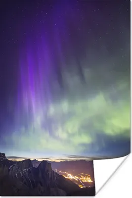 Produktbild von MuchoWow® Poster Nordlichter über dem Banff National Park in Kanada 40x60 cm - Plakate für die Wand - Poster Babyzimmer