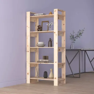 Produktbild von vidaXL Bücherregal/Raumteiler 80x35x160 cm Massivholz - Bücherregal - Bücherregale - Raumteiler - Holz Bücherregal