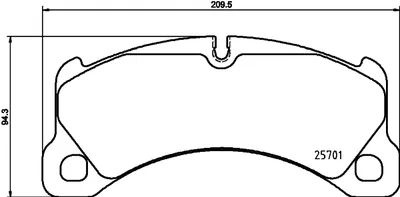 Produktbild von HELLA 8DB 355 021-191 Bremsbeläge Satz Vorne Bremsklötze für PORSCHE Macan (95B) PANAMERA (971) Panamera Sport Turismo (971)