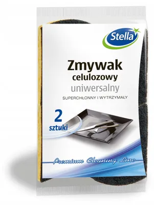 Zdjęcie produktu dla Gąbki kuchenne Stella, profilowane, 2 sztuki, wykonane z celulozy