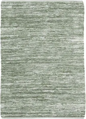 Image de Tapis en cuir tressé vert clair 160x230