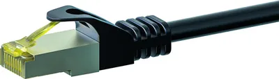 Produktbild von RJ45 Netzwerkkabel S/FTP (PiMF), mit CAT 7 Rohkabel, Schwarz, 5m