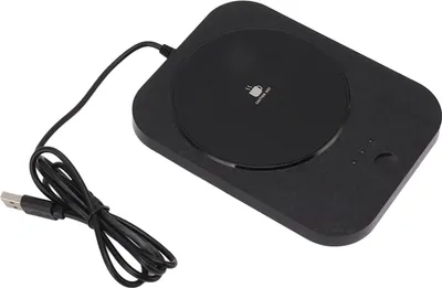 Zdjęcie produktu dla Podgrzewacz do kubków 3 biegi Elektryczny podgrzewacz do kubków Automatyczne wyłączanie Szybkie podgrzewanie USB Podgrzewacz do kawy z mlekiem Czarny
