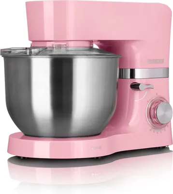 Obrázok produktu pre Heinrichs HKM 6278, Stojaci mixér, Ruže, Hnetenie, Miešanie, Whisking, 6,2 L, Pastell Rosa, Otočné
