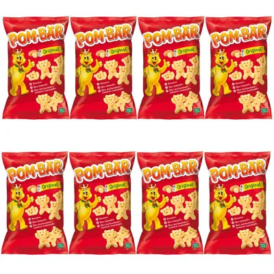 Image de Funny Frisch Pom Bären Original chips salées 75g paquet de 8