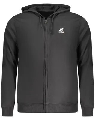 Produktbild von Herren Sweatjacke: Schwarzer Kapuzenpullover mit Reißverschluss