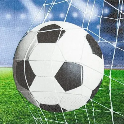 Produktbild von 20 Servietten Soccer - Fussball im Netz 33x33cm