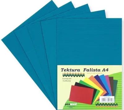 Produktbild von Tektura A4 falista niebieska 5szt