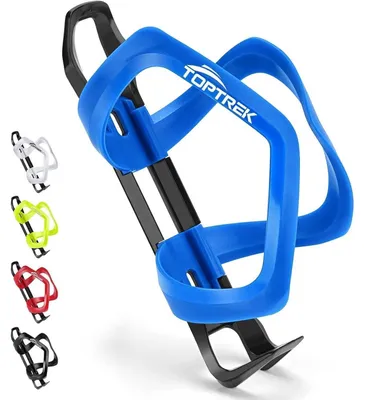 Productafbeelding van Fietshouder, dubbele opening, schroefbaar, geschikt voor mountainbikes, blauw