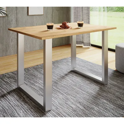 Produktbild von VCM Holzesstisch | H. 76 x B. 110 x T. 50 cm | hochwertiges und massives Fußgestell | Füße aus Eisen | Küchentisch - Xona U