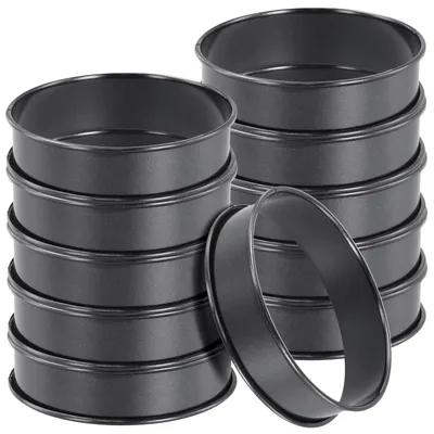 Image de Solidchoice - Ensemble de 10 moules à muffins en acier inoxydable pour la pâtisserie