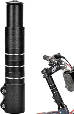 Immagine prodotto di Estensione cannotto forcella MTB 180 mm 138 mm in lega di alluminio - Nero con chiave per forcelle da 28,6 mm / 1-1/8''