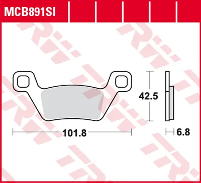 Produktbild von TRW Bremsbelagsatz MCB891SI MXU 500