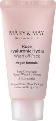 Produktbild von Mary & May Hyaluron-Hydra-Waschpackung mit Rosenmotiv, 30 g