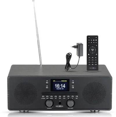 Productafbeelding van Internetradio met DAB+, FM, CD, Bluetooth, USB, AUX-in, zwart