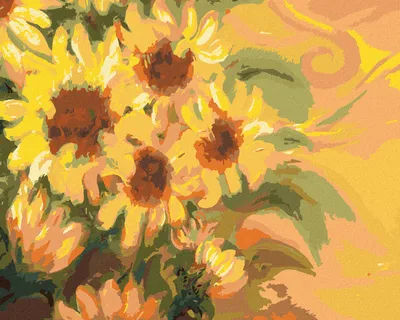 Produktbild von Zuty - Malen nach Zahlen - SONNIGE SONNENBLUMEN, 40x50 cm, ohne Keilrahmen