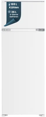 Produktbild von homeX CFB2051E Einbaukühlschrank mit Gefrierfach, Einbau Kühl Gefrierkombination, 145cm Nische - 205 Liter, Schlepptür