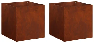 Zdjęcie produktu dla vidaXL Donice ogrodowe, 2 sztuki, wygląd przypominający rdzę, 20 x 20 x 20 cm