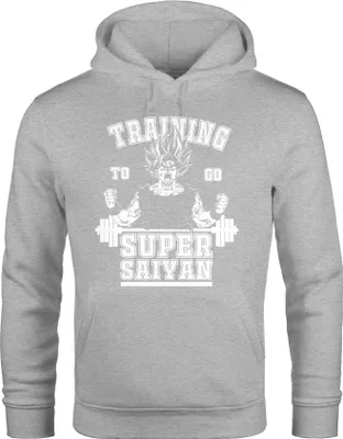 Produktbild von Hoodie Herren Super Saiyan Dragonball Kapuzen-Pullover Moonworks® grau XL