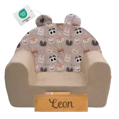 Image de Flumi fauteuil enfant en mousse avec prénom – personnalisé et déhoussable