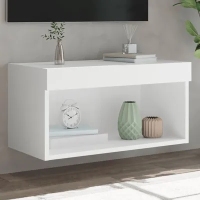 Produktbild von TV-Schrank mit LED-Leuchten Weiß 60x30x30 cm , TV-Schränke 2024 Neu