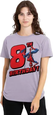 Produktbild von Spider-Man - T-Shirt für Damen, 8 Geburtstag TV32001 (S) (Lavendel)