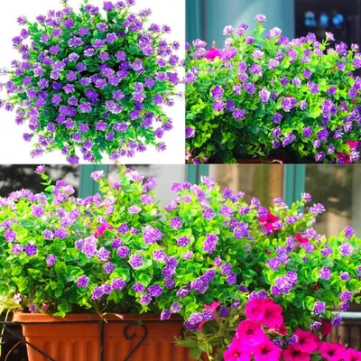 Imagen del producto de Flores artificiales, resistentes a los rayos UV, paquete de 15 unidades, para jardín y decoración