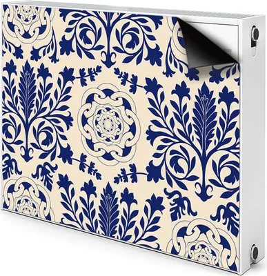 Produktbild von Magnet Heizkörperabdeckung Heizkörperverkleidung Verkleidung Abdeckung 100x60 cm  - Blau, Muster