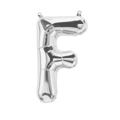 Produktbild von Folienballon Buchstabe F, silber, ca. 80 cm, für Luftbefüllung