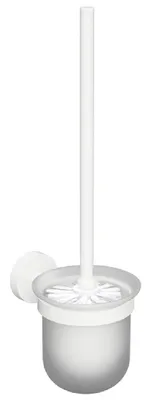 Obrázek produktu pro Závěsná WC štětka X-ROUND WHITE, matné sklo, matná bílá