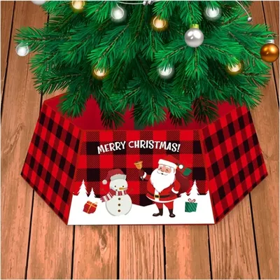 Produktbild von Weihnachtsbaumdecke Christbaumdecke Baumkragen Stand Deko Weihnachten NEU Schneemann