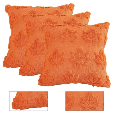 Produktbild von Kissenbezüge 3er Set,45*45cm, orange, Thanksgiving-Dekokissen mit Herbsternte,für Couch, Schlafzimmer, Wohnzimmer, Dekoration