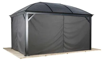 Produktbild von Sojag Vorhänge inkl. Clips für Pavillon Mykonos Moreno 1014 Grau 333x202 cm