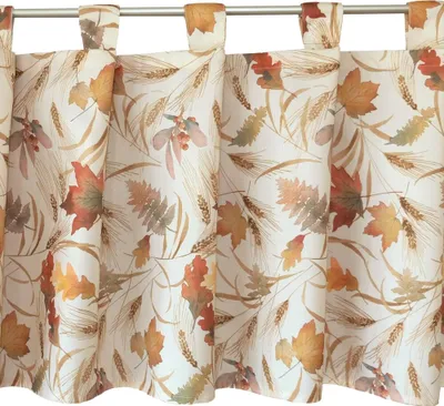 Produktbild von Scheiben-Gardine Blätter Herbst bunt mit Schlaufen 50 x 150 cm