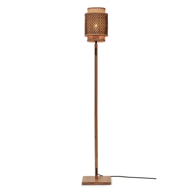 Obrázok produktu pre GOOD&MOJO - Stojacia lampa Bhutan - Bambus/čierna - 20x20x135cm do obývačky, spálne