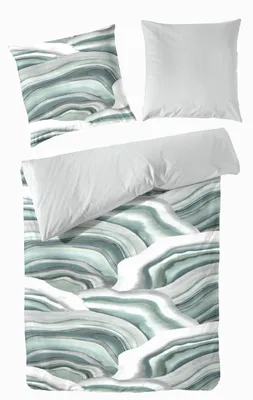 Produktbild von 135x200 cm Mako-Satin-Bettwäsche PRIMERA Grün Smaragd 243223-058 | 1