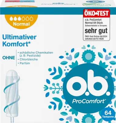 Produktbild von O.B. Tampons Procomfort normal 64 St