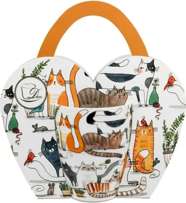 Obrázok produktu pre Porcelánový hrnček v darčekovej krabičke Cat´s World Lazy Cats