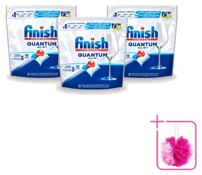 Produktbild von 3 x Finish Powerball Quantum All in 1 Geschirrspültabs - Sparpackung - 3 Stücke