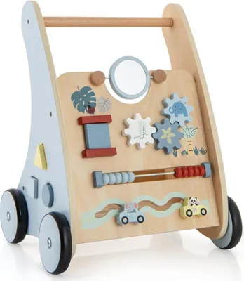 Image de Trotteur en bois avec centre d'activités - Apprentissage Montessori