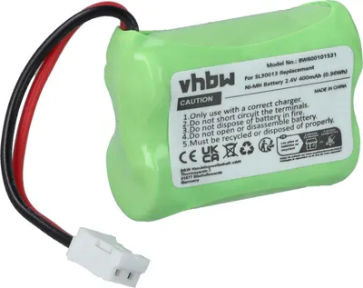 Produktbild von vhbw Akku kompatibel mit Audioline DECT 7501, 7500 Plus, 7800, 7800B, 7500, 7500 Micro schnurlos Festnetz Telefon (400 mAh, 2,4 V, NiMH) Grün