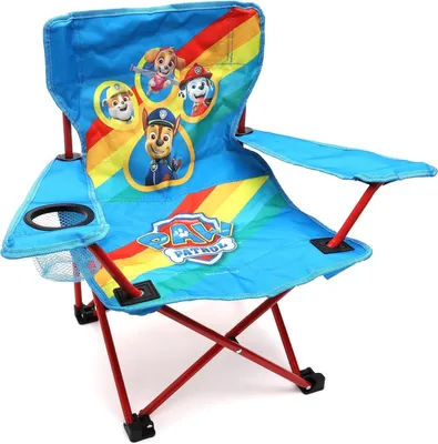 Produktbild von Elzusha – Faltbarer Kinderstuhl mit Paw Patrol-Motiv und Getränkehalter