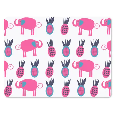 Produktbild von MuchoWow® Mauspad Mousepad Ananas - Elefant - Design 23x19 cm - Mousepads - Maus Mat - Pad - Mausunterlage - Schreibtischunterlage - Mauspad