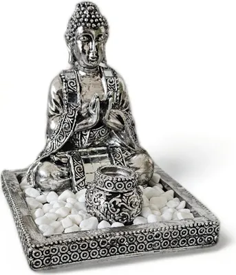 Produktbild von Räucherstäbchen-Halter Buddha Set inkl. Dekosteinen Räucher Zubehör
