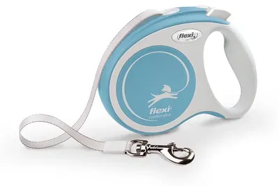 Image de Flexi Comfort Plus S, laisse de 5 mètres, couleur bleue. Bleu, taille unique