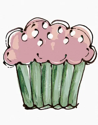 Produktbild von Zuty - Malen nach Zahlen - ROSA CUPCAKE 2 (HALEY BUSCH), 40x50 cm, ohne Keilrahmen