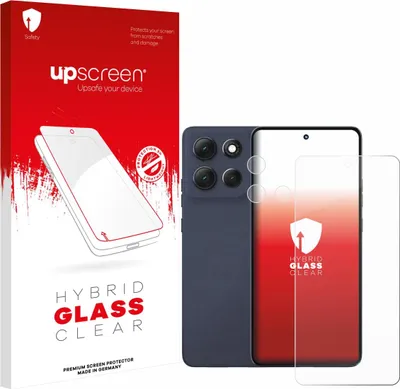 Produktbild von upscreen Schutzglas für Motorola Moto G86 (Display+Kamera) Schutzfolie Panzer Folie Glas Display Schutz klar